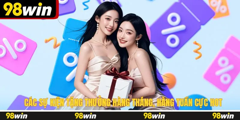 Các sự kiện tặng thưởng hàng tháng, hàng tuần cực hot